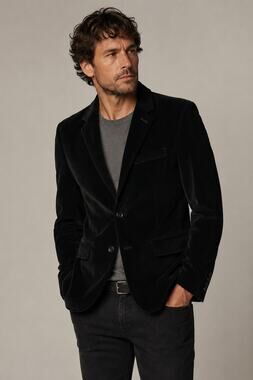 VTG Y2K Archival 7 For All Mankind Black Velvet Silk Lined Blazer M Academia